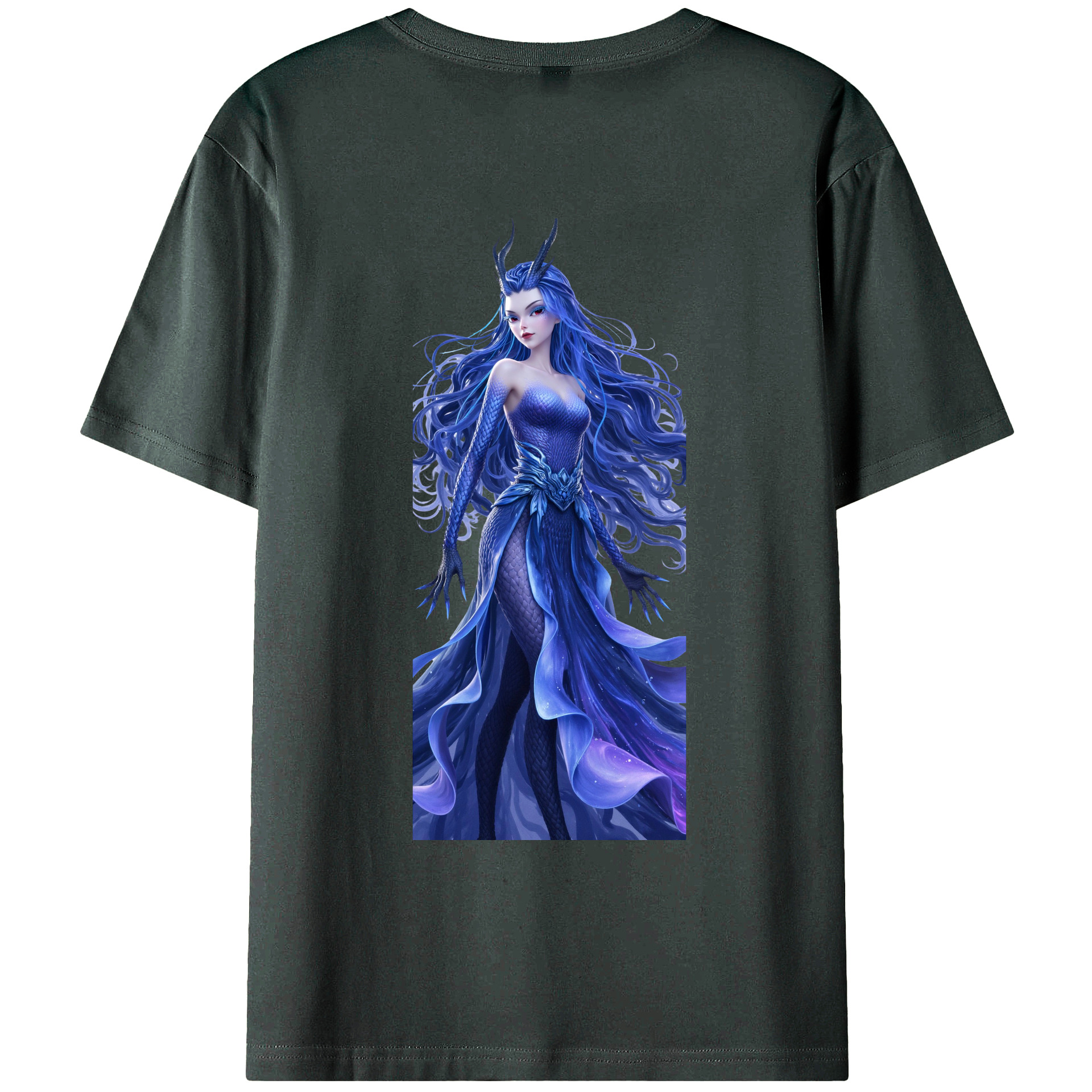 （画像用） Ne Zha 2 ナタ 魔童の大暴れ 綿100％ メンズ半袖Tシャツ（バックプリント） 通気性